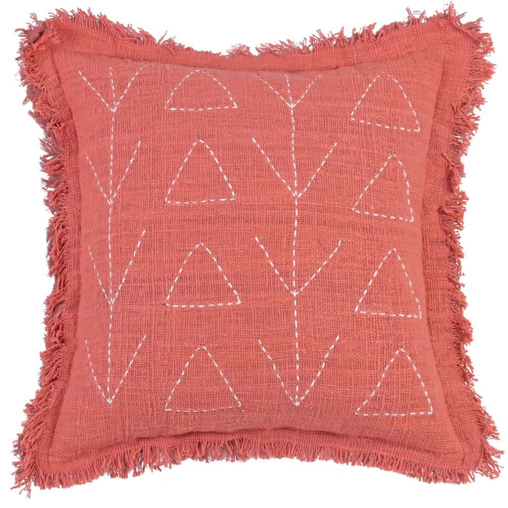 Coral color outlet pillow