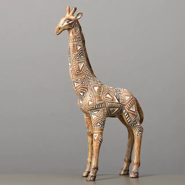 Safari Giraffe Resin Statue