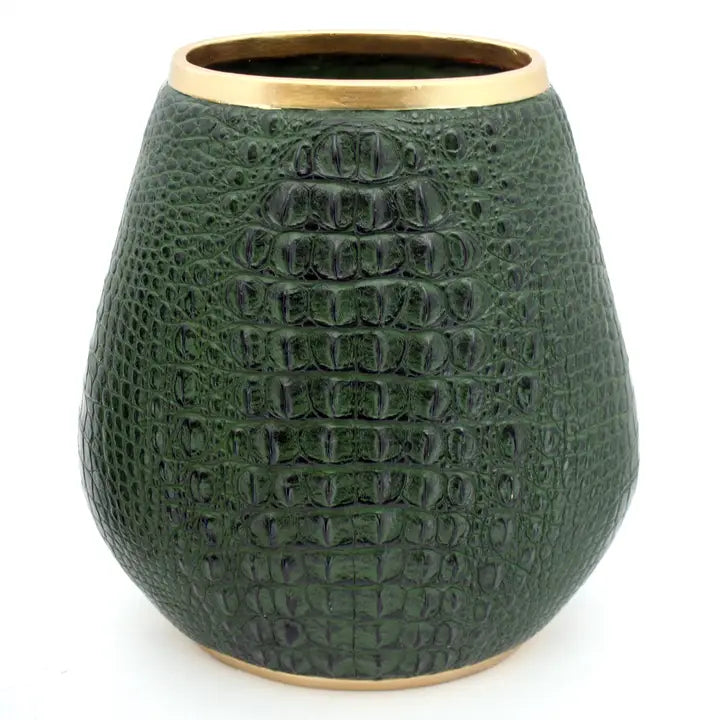 Green Croc Vase