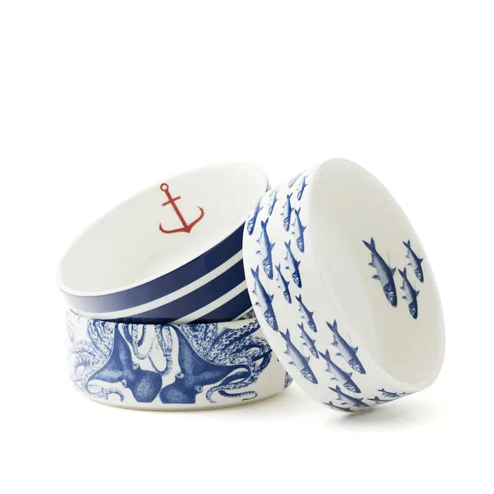 Nautical Anchor Dog Bowl