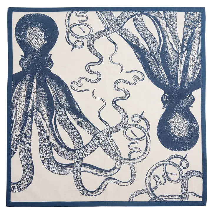 Set of 4 Octopus Printed Napkins