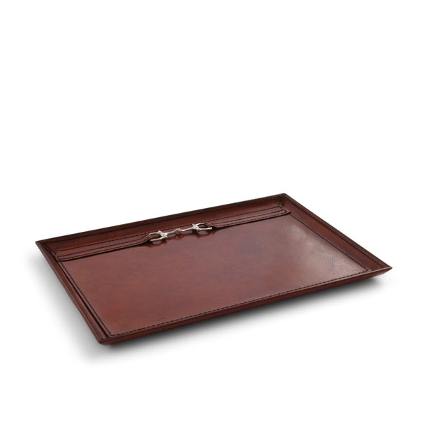 Equestrian Horse Bit Leather Catch All Tray