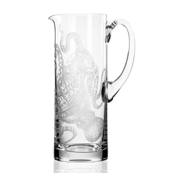 Octopus Etched Pitcher