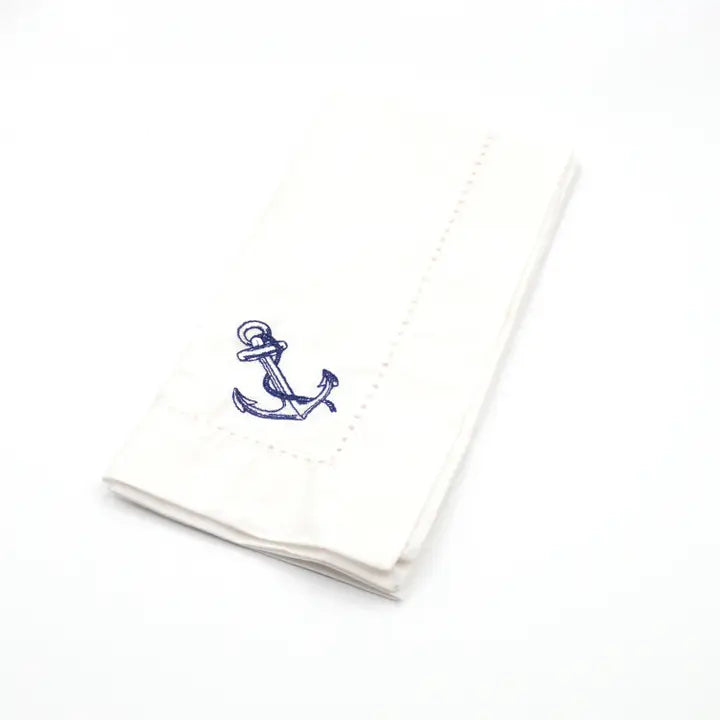 Anchor Napkins Hand Embroidered Set of 6