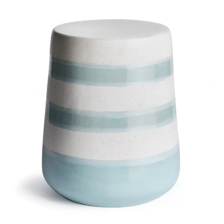 White and Blue Glaze Garden Stool