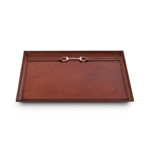 Equestrian Horse Bit Leather Catch All Tray