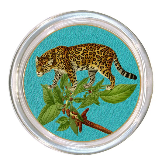 Tiger Coasters Glass Set of 4