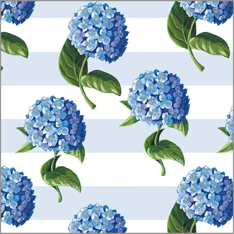 Gift Wrap Sheets blue Striped Hydrangea