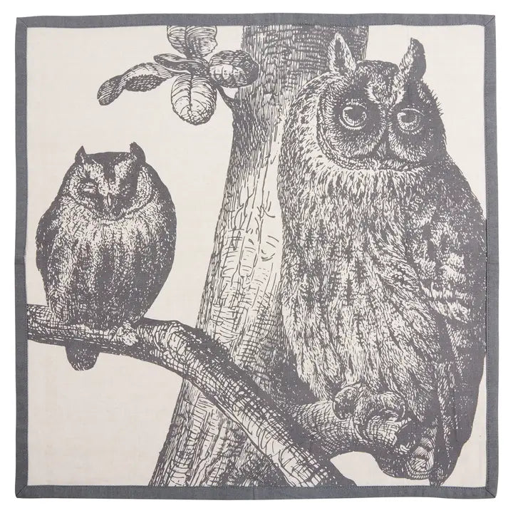 Set of 4 Owl Printed Napkins