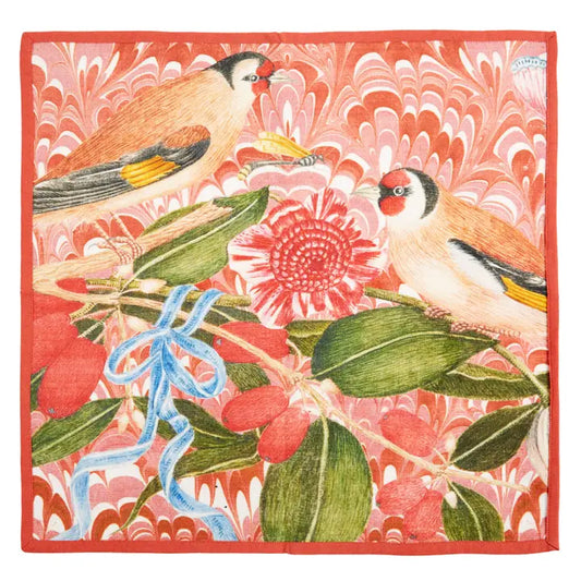 Set of 6 Flora and Fauna Printed Napkins