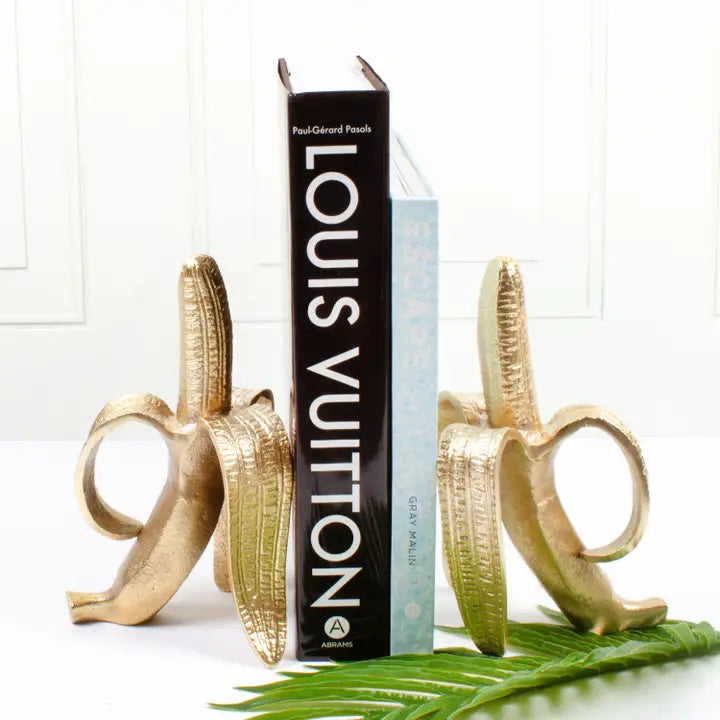 Banana Bookends in Gold