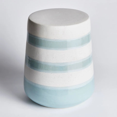 White and Blue Glaze Garden Stool