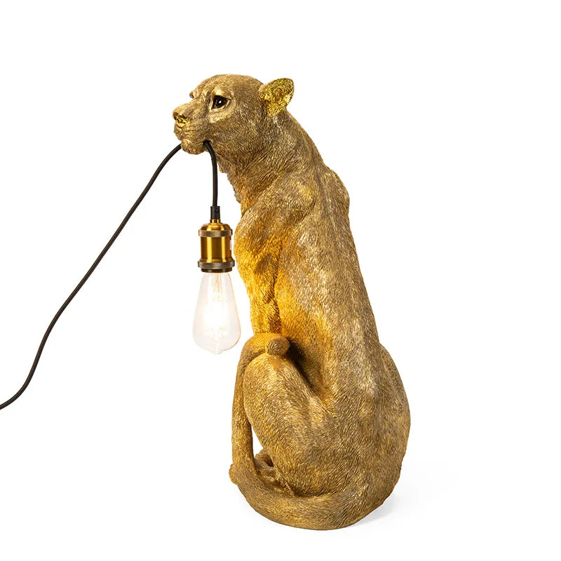 Sitting Leopard Table Lamp
