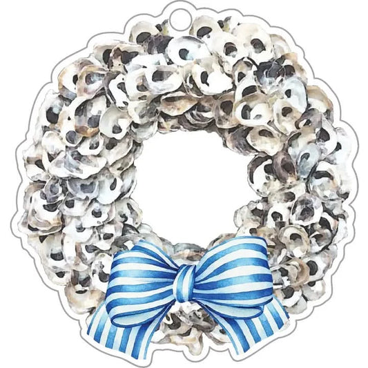 Oyster Wreath Gift Tags Set of 8