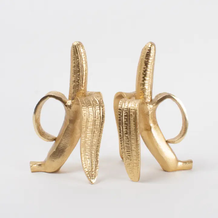 Banana Bookends in Gold