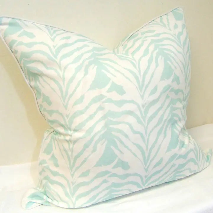 Aqua Seaweed Throw Pillow