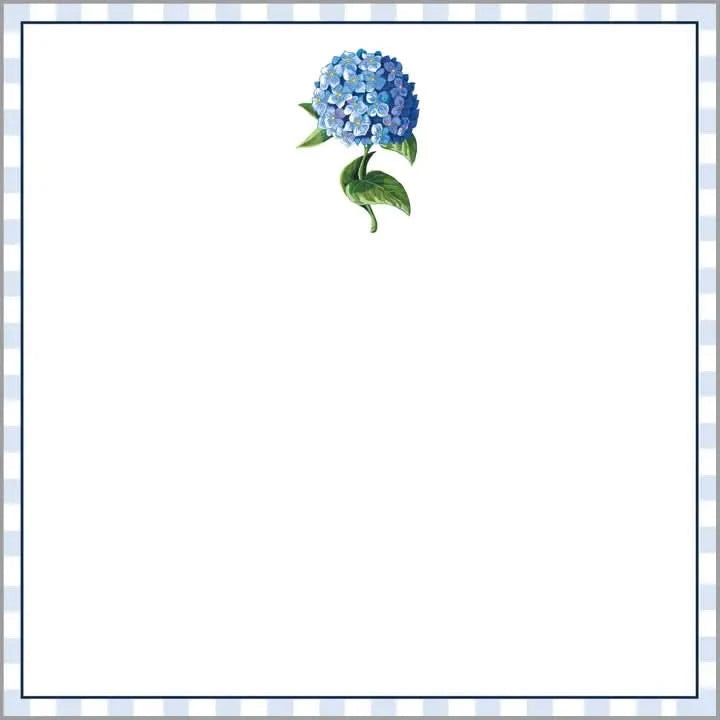 Notepad with Blue Hydrangea