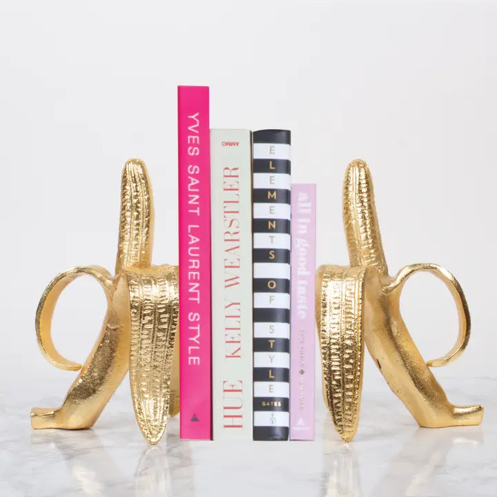 Banana Bookends in Gold