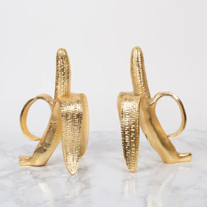 Banana Bookends in Gold