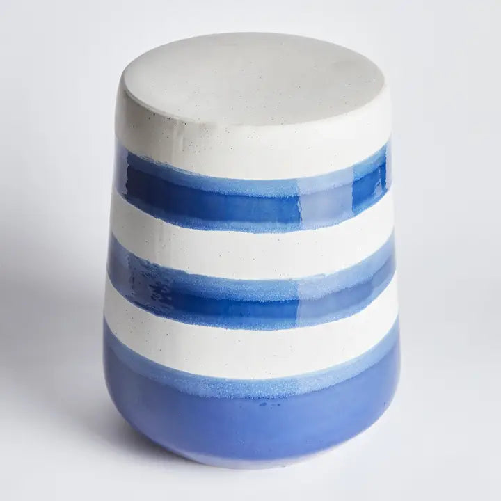 Mediterranean Blue Glaze Garden Stool