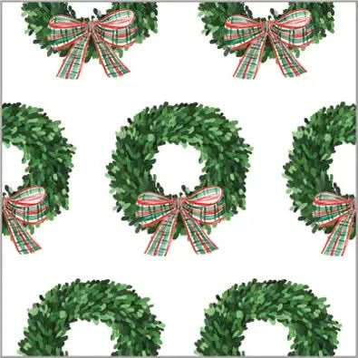 Gift Wrap Sheets Christmas Wreath with Bow