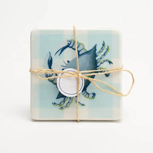 Blue Crab Coaster Set of 4