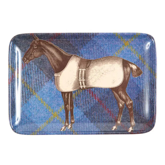 Equestrian Plaid Valet Tray