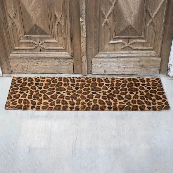 Leopard Print Coir Doormat