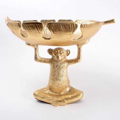 Decorative monkey Bowl in Gold