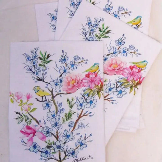 Watercolor Blossom Napkins