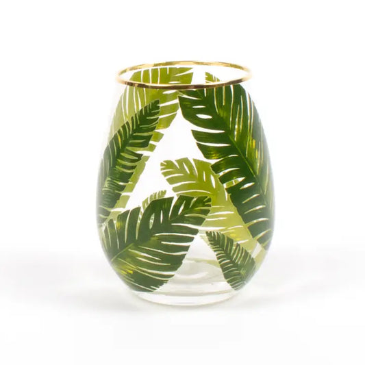 Set of 4 Banana Leaves Wine Glasses