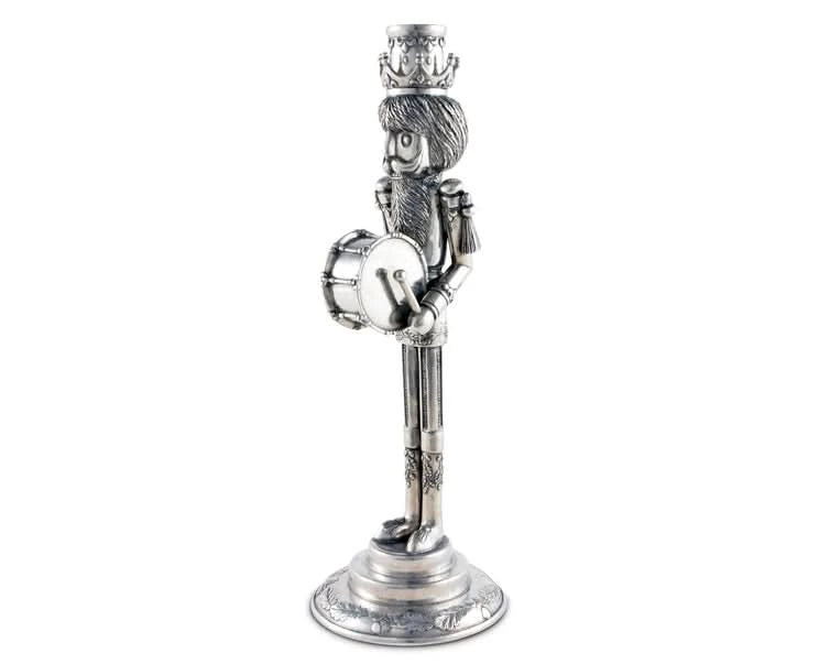 Nutcracker Candle Stick with Drummer and Bell Set