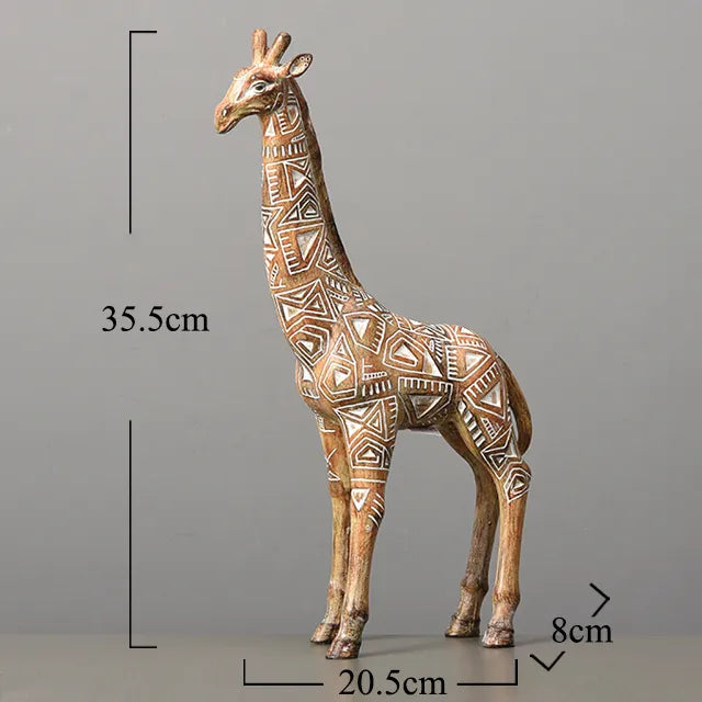 Safari Giraffe Resin Statue