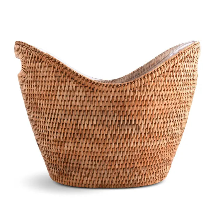 Woven Rattan Ice Bucket