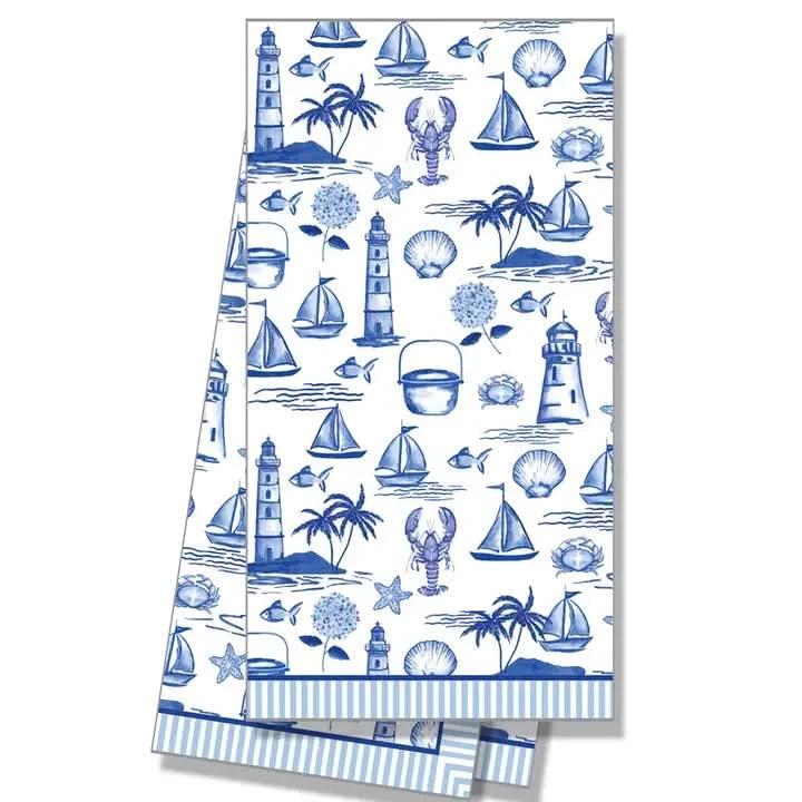 Blue Nautical Tea Towel