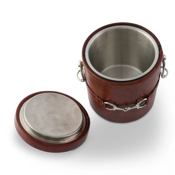 Equestrian Horse Bit Leather Ice Bucket