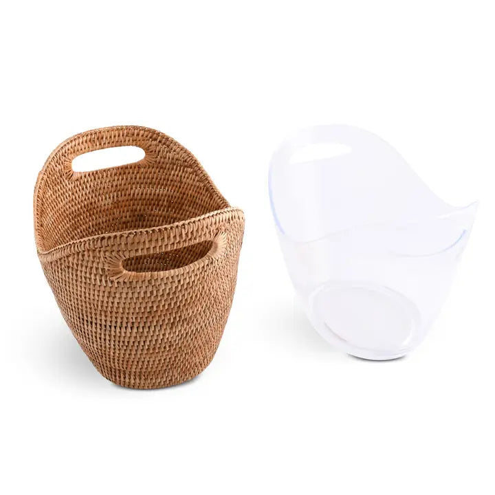 Woven Rattan Ice Bucket