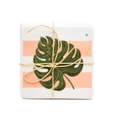 Tropical Leaves Coaster Set of 4