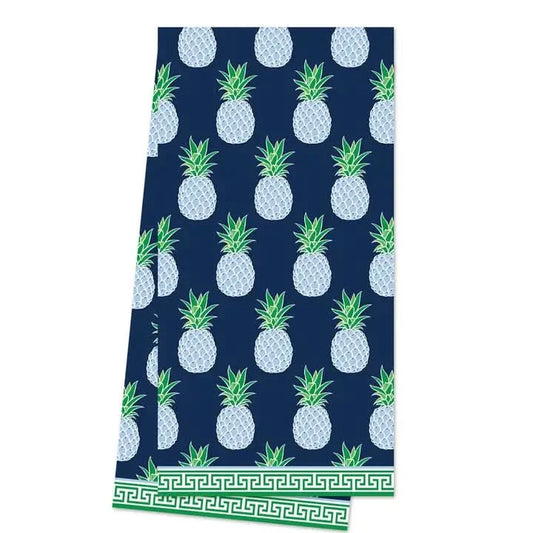 Blue Pineapple Tea Towel