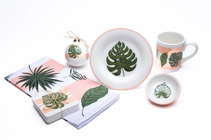 Tropical Leaves Coaster Set of 4