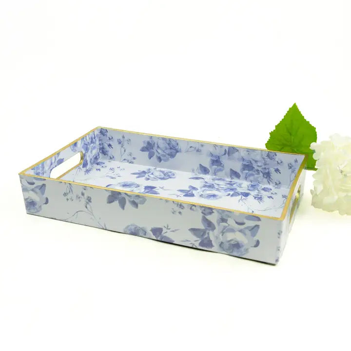 Blue Rose Vanity Tray