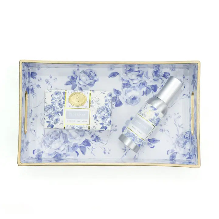 Blue Rose Vanity Tray