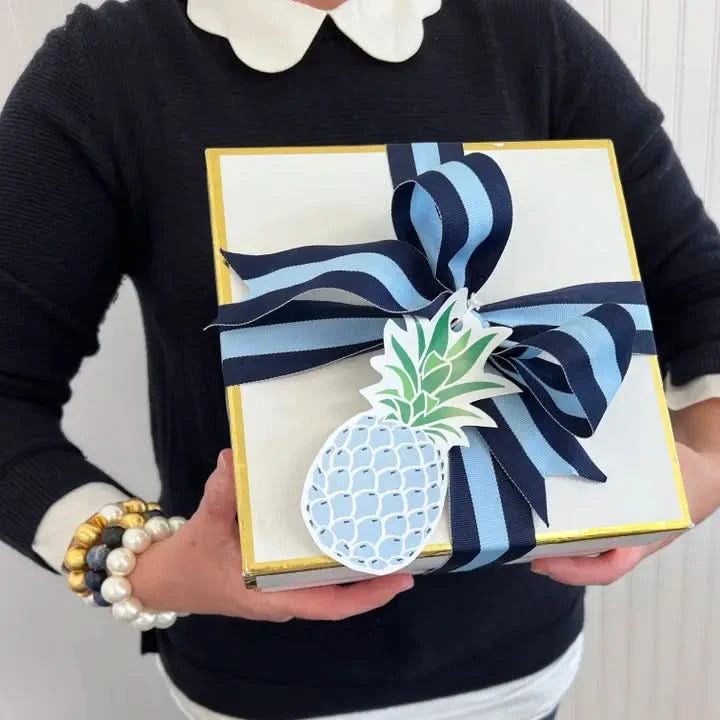 Blue Pineapple Gift Tags Set of 8