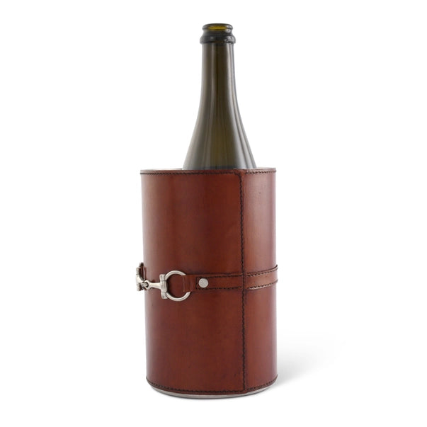 Equestrian Horse Bit Leather Wine Bottle Chiller