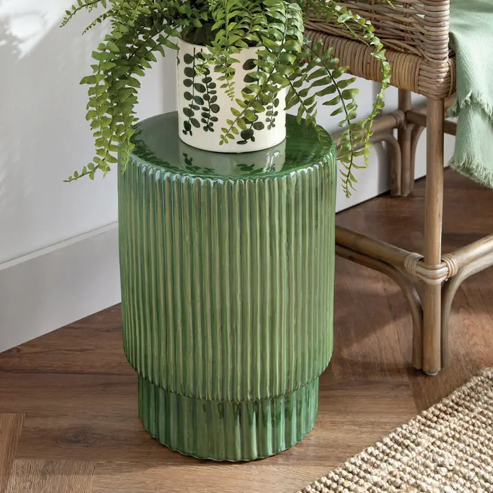 Tamegroute Style Green Glaze Garden Stool