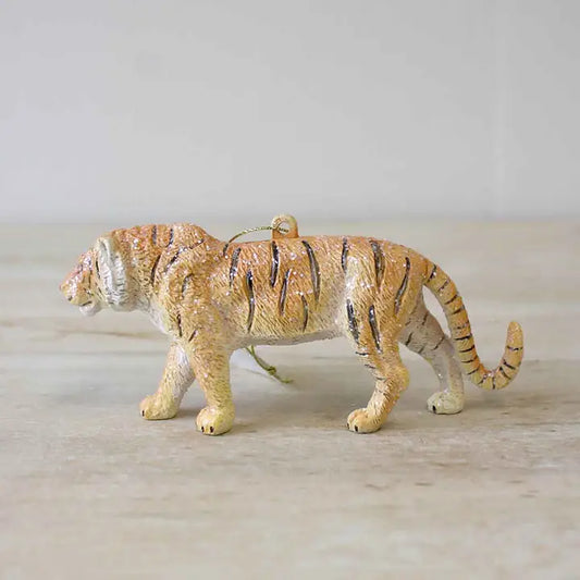 Set of 4 Tiger Christmas Ornaments