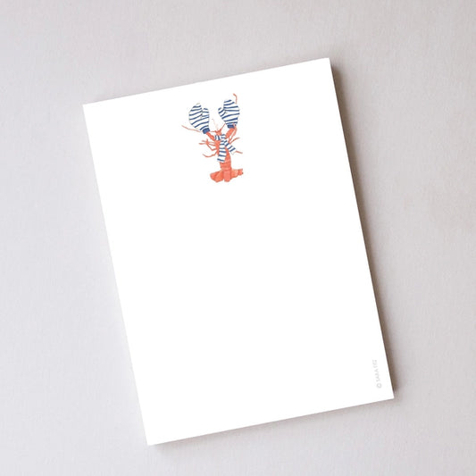 Winter Lobster Notepad with Mittens and Scarf