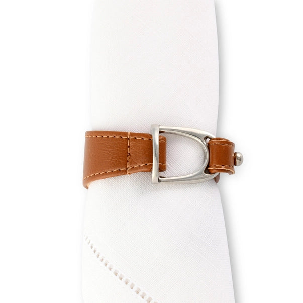 Vegan Leather Equestrian Stirrup Napkin Ring