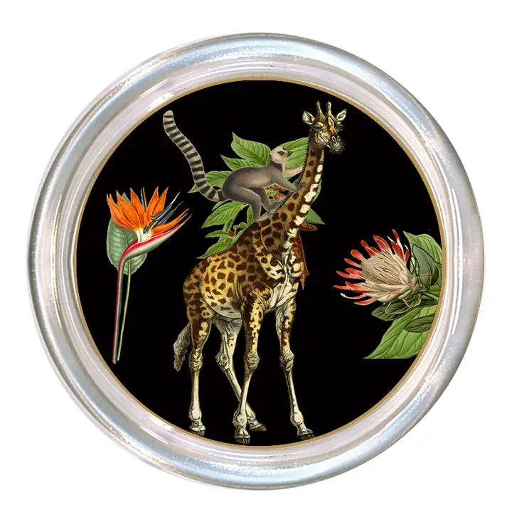 Giraffe Coasters Glass Set of 4