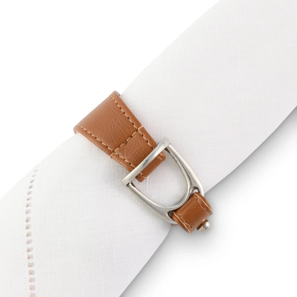 Vegan Leather Equestrian Stirrup Napkin Ring